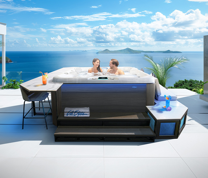 Calspas hot tub being used in a family setting - Grandforks